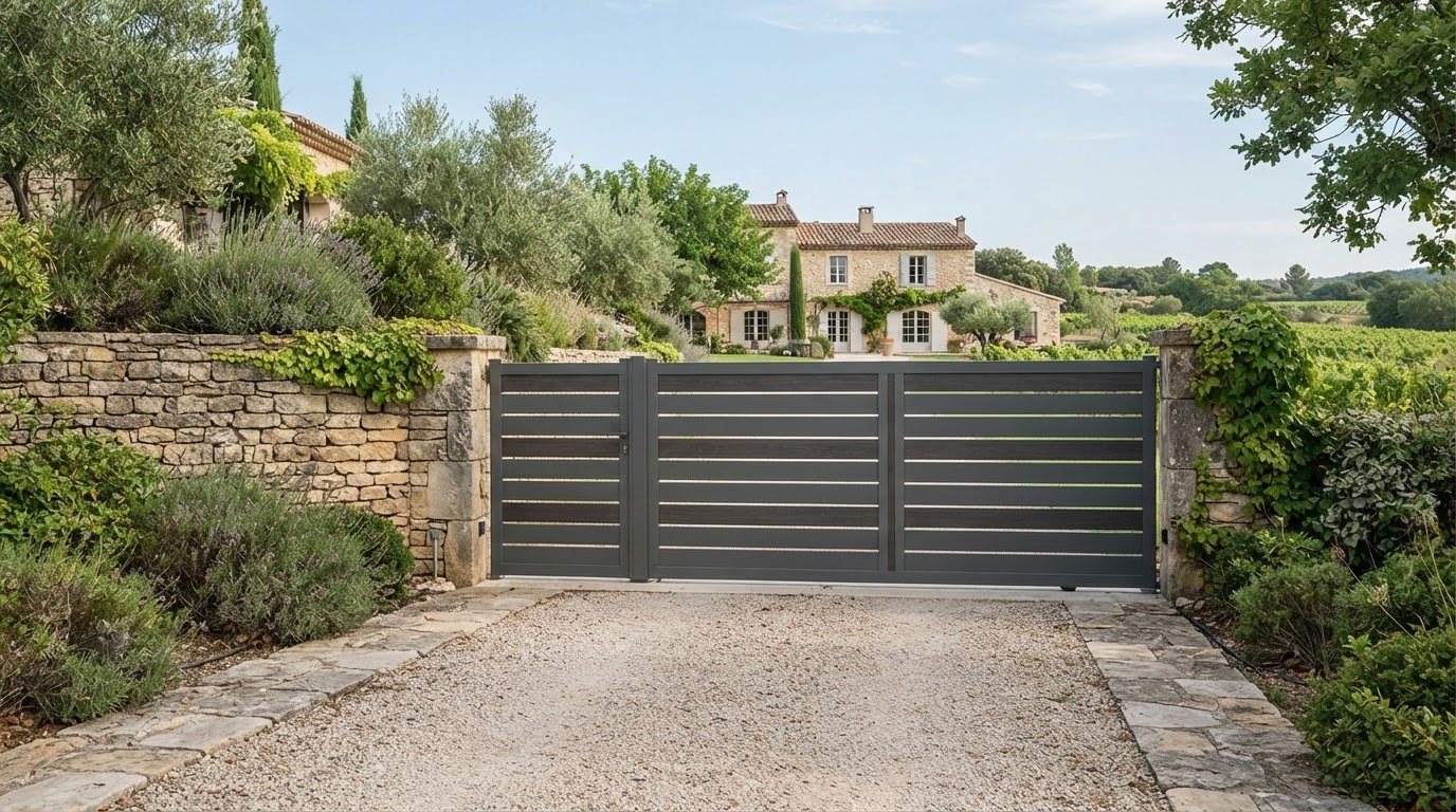 Portail coulissant aluminium sur mesure