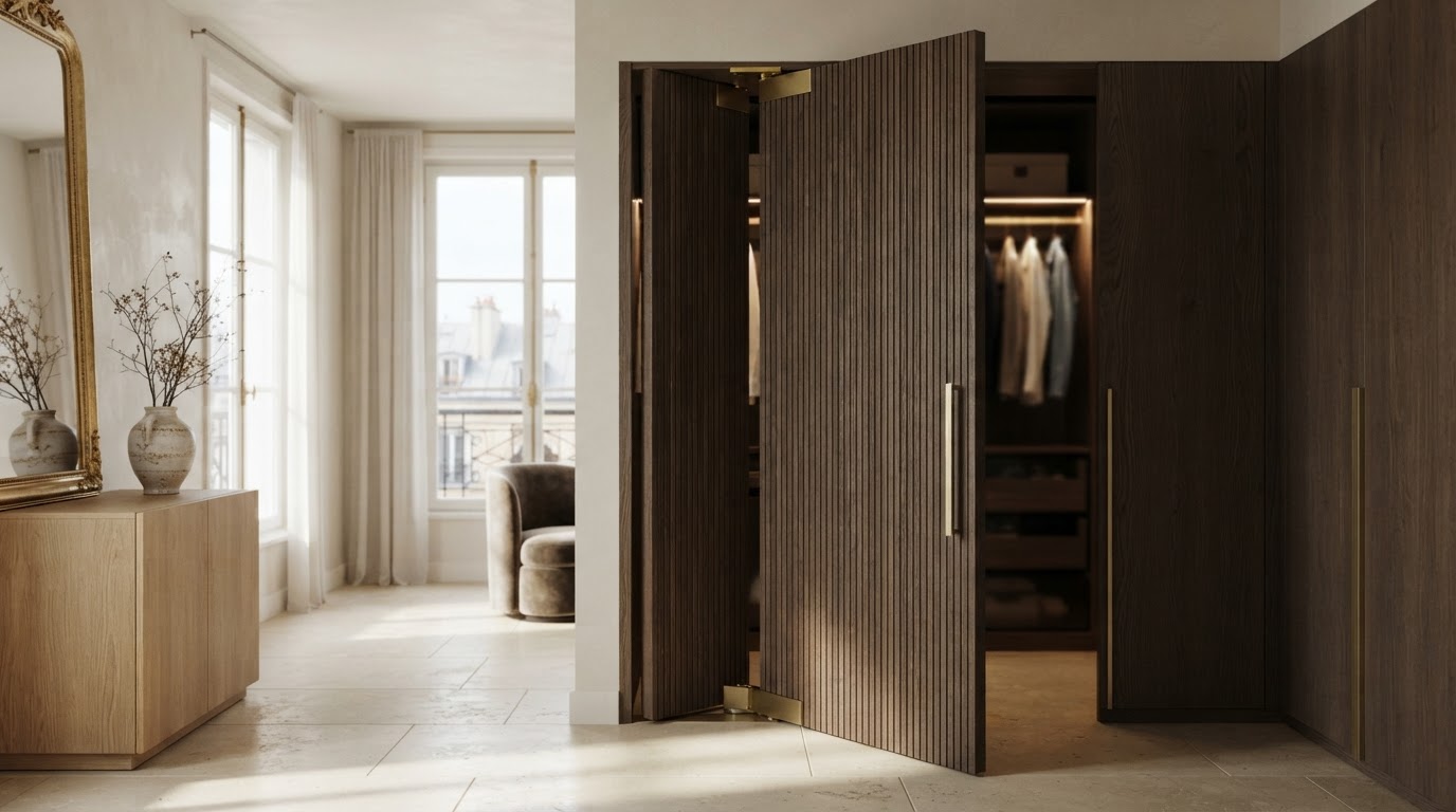 porte de placard pivotante sur mesure