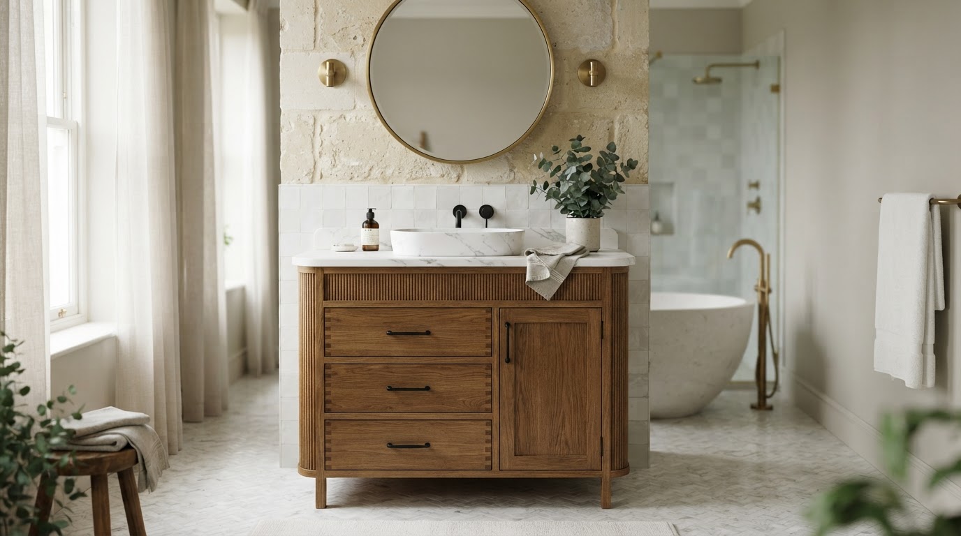 porte de meuble de salle de bain sur mesure