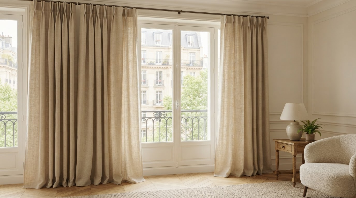 rideaux en lin sur mesure