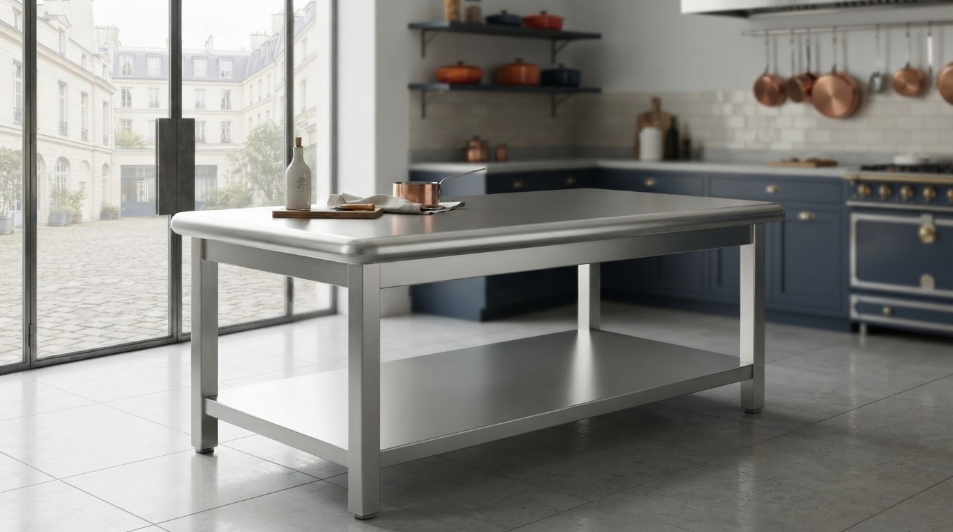table en acier inoxydable sur mesure