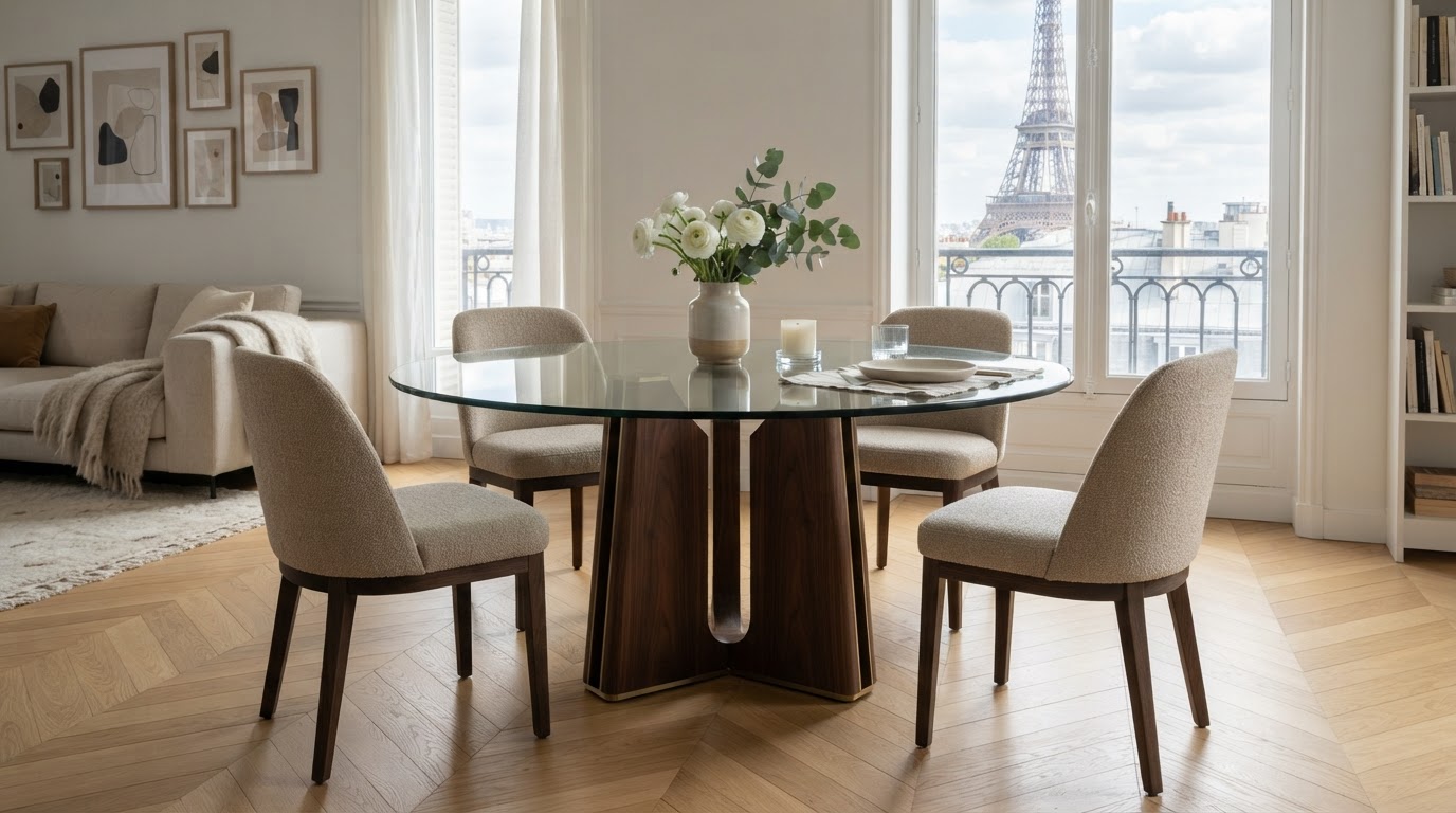 Table en verre sur mesure