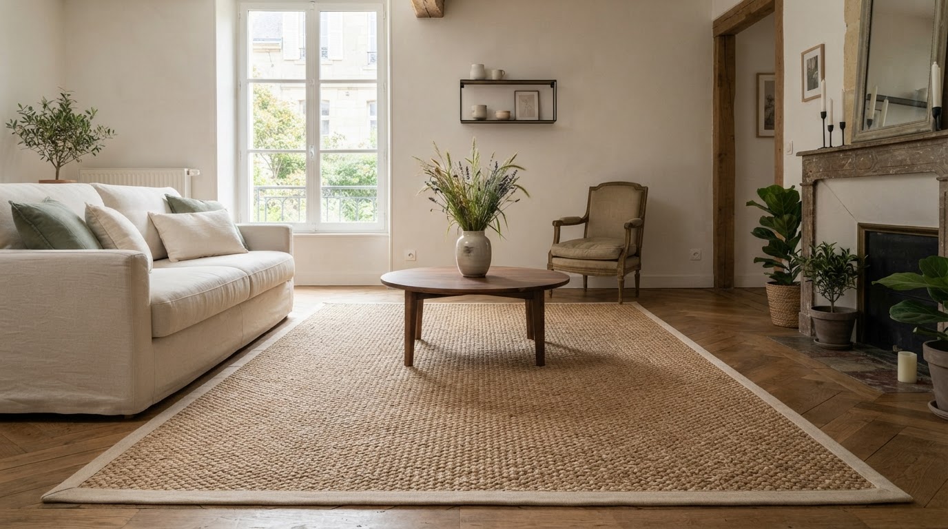 Tapis en jonc de mer sur mesure