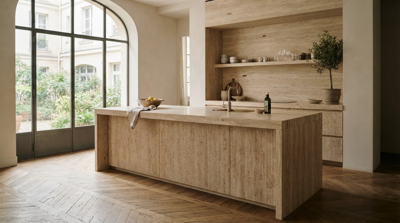 carrelage travertin sur mesure