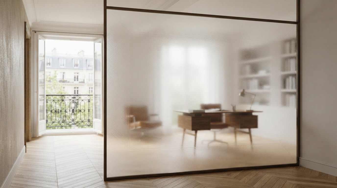 verre dépoli sur mesure