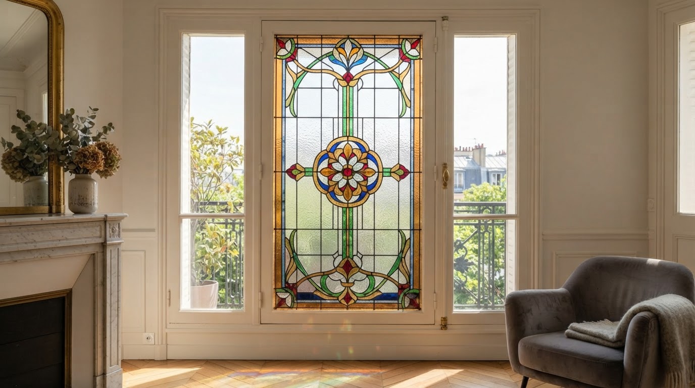 vitrail autocollant sur mesure