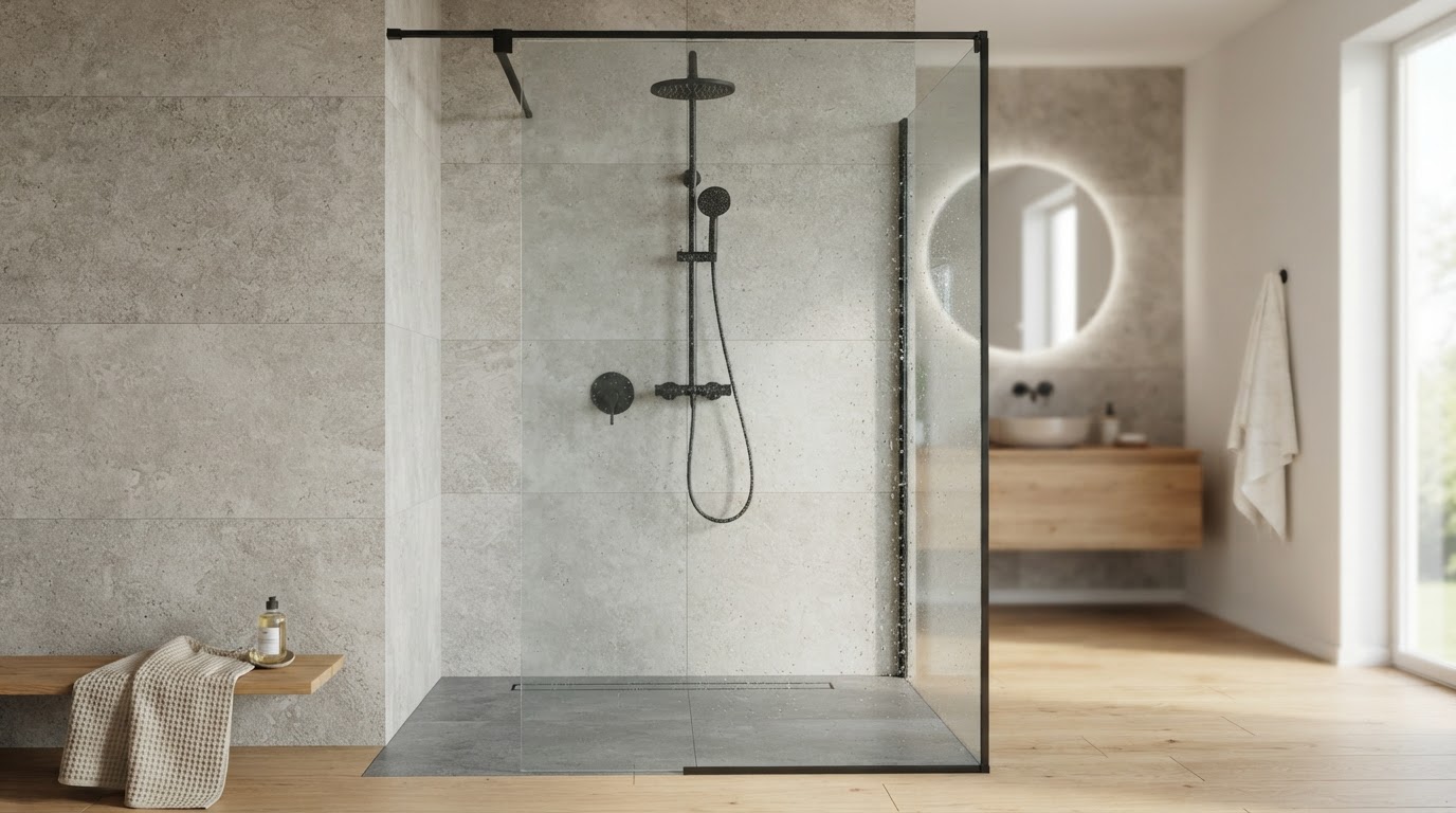 Paroi de douche en verre sur mesure