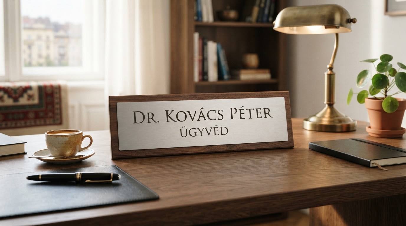 egyedi névtábla