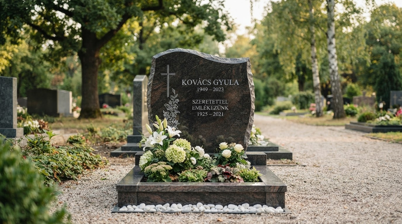 egyedi sírkő