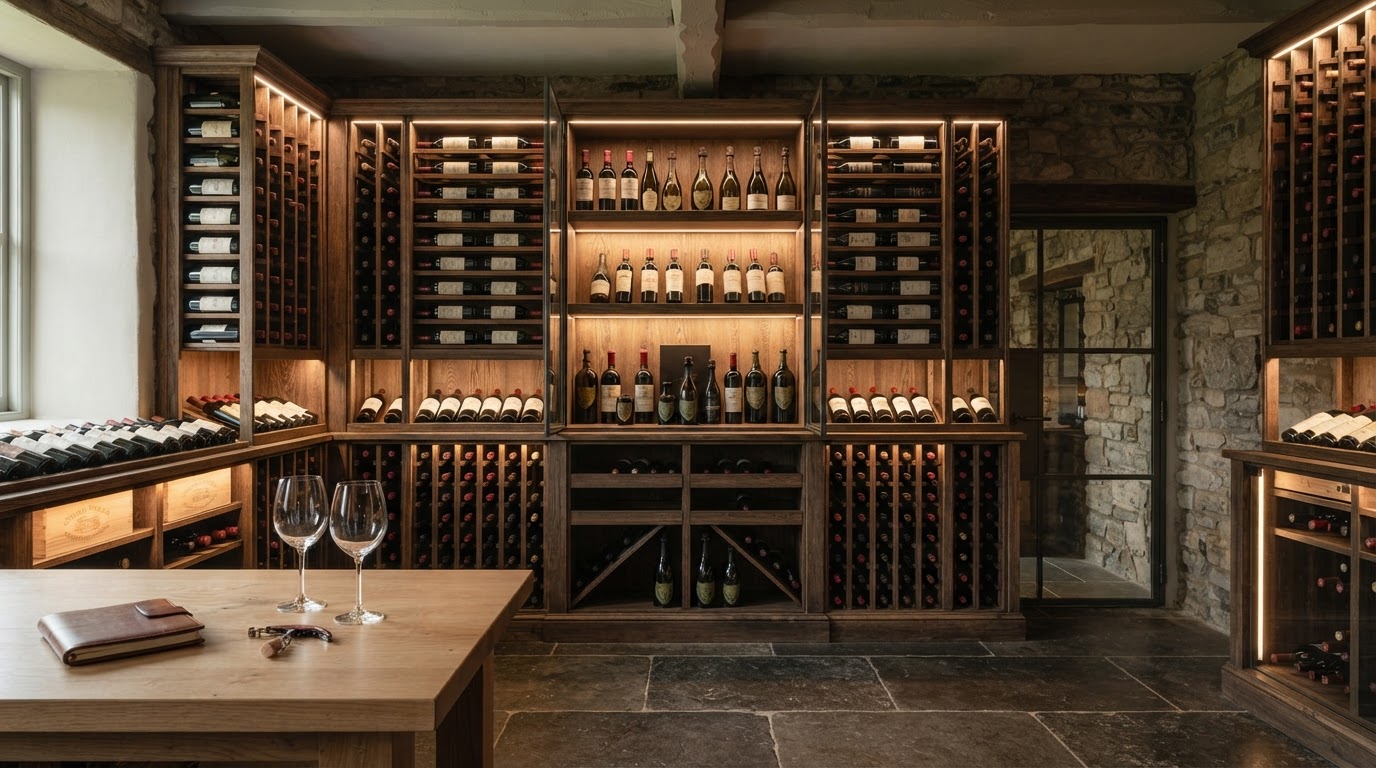 bespoke wine cellar interior
