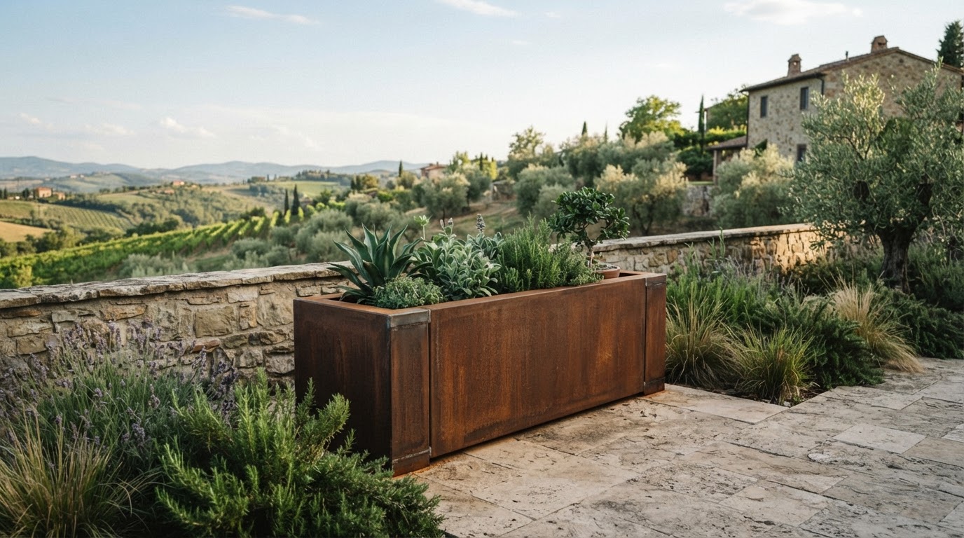 Pannello in acciaio Corten su misura