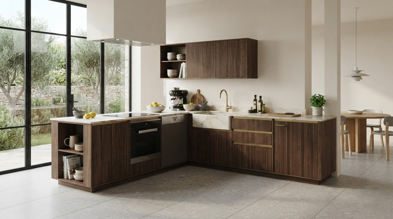 Cucina ad angolo su misura