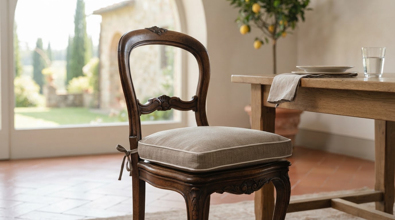 cuscino per sedia su misura