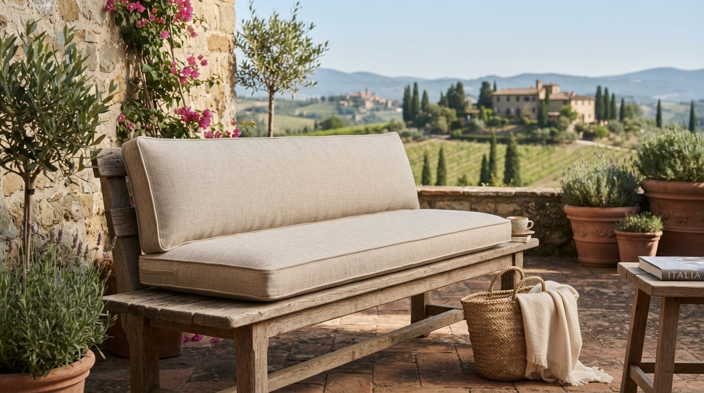 cuscino per panca su misura