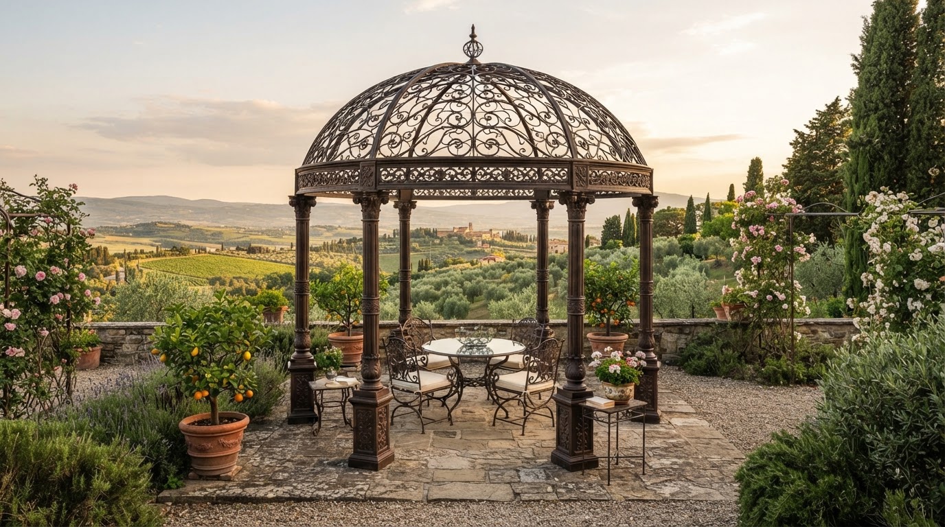 gazebo in ferro su misura