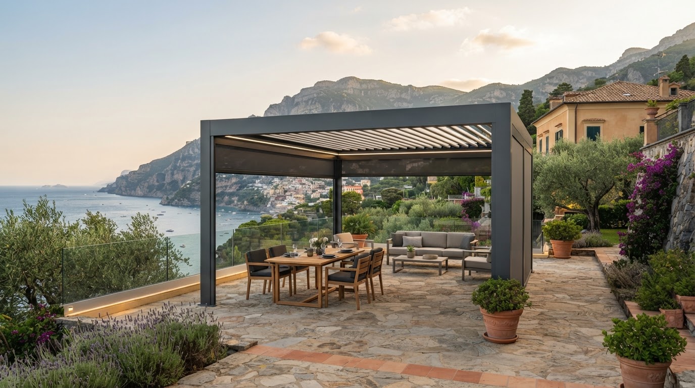 gazebo in alluminio su misura