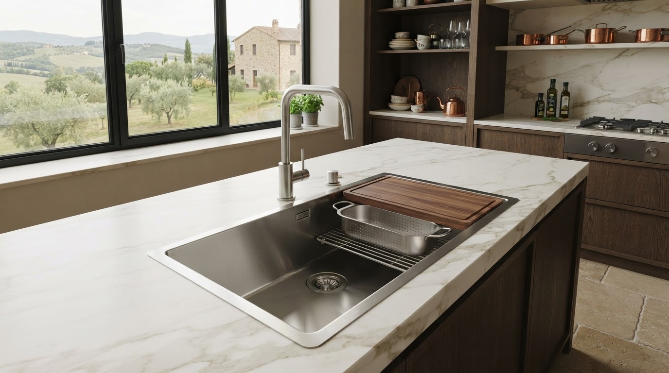 lavello in acciaio inox su misura