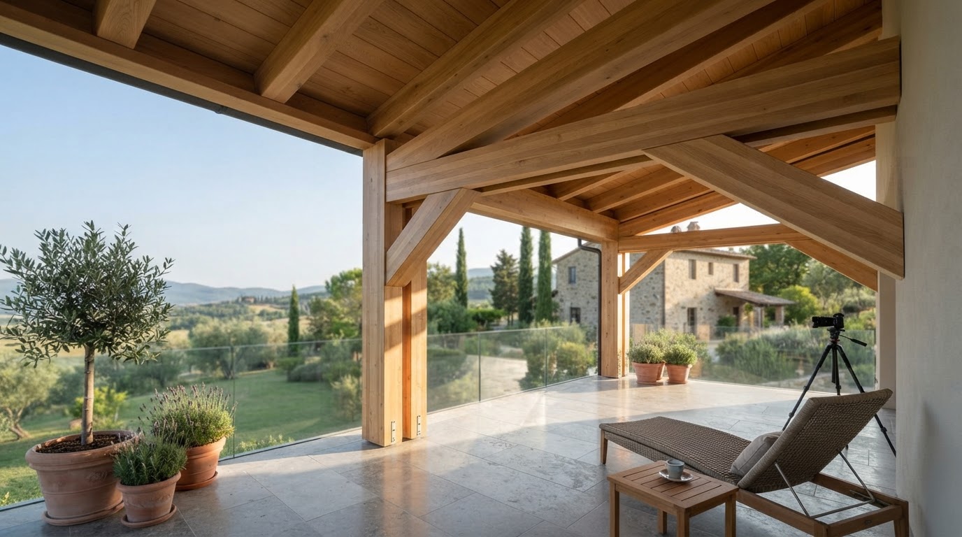 Tavola di legno lamellare su misura