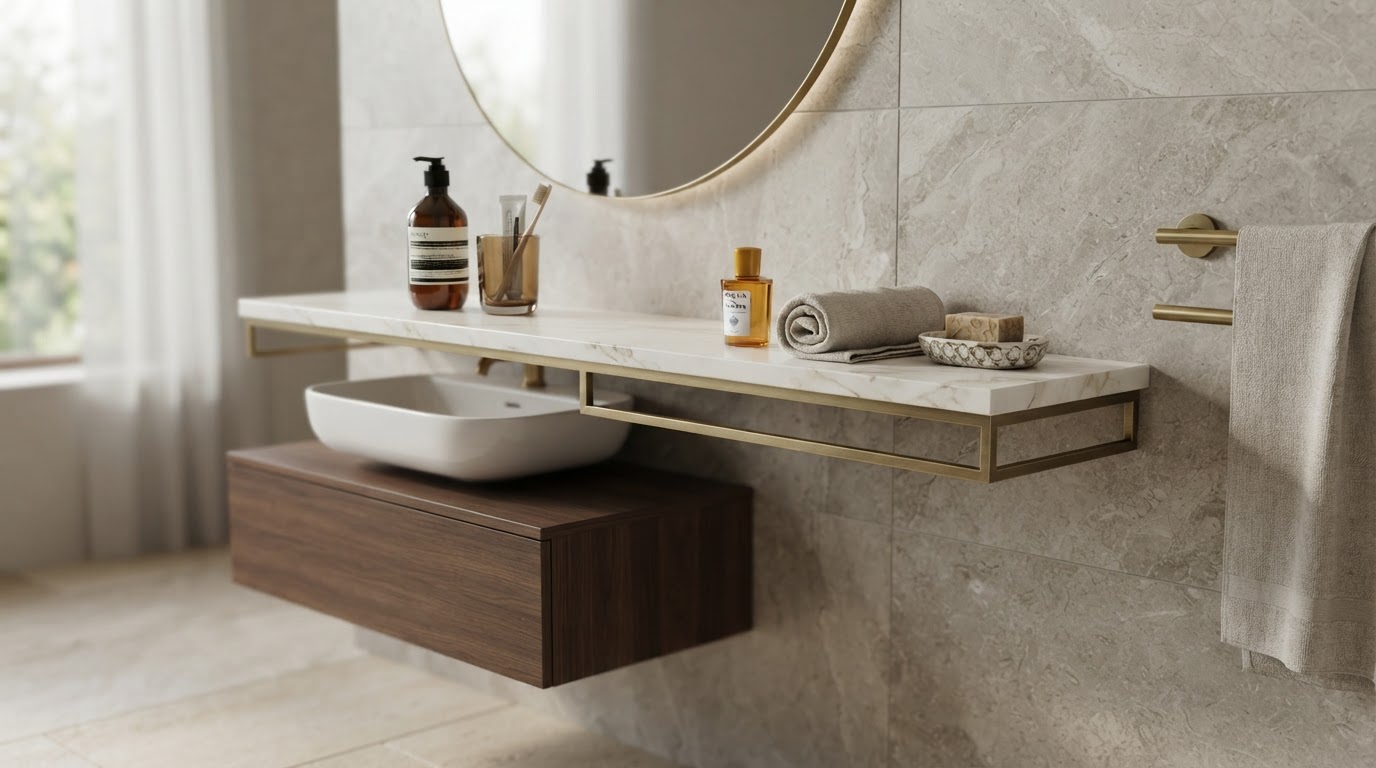 mensola bagno su misura