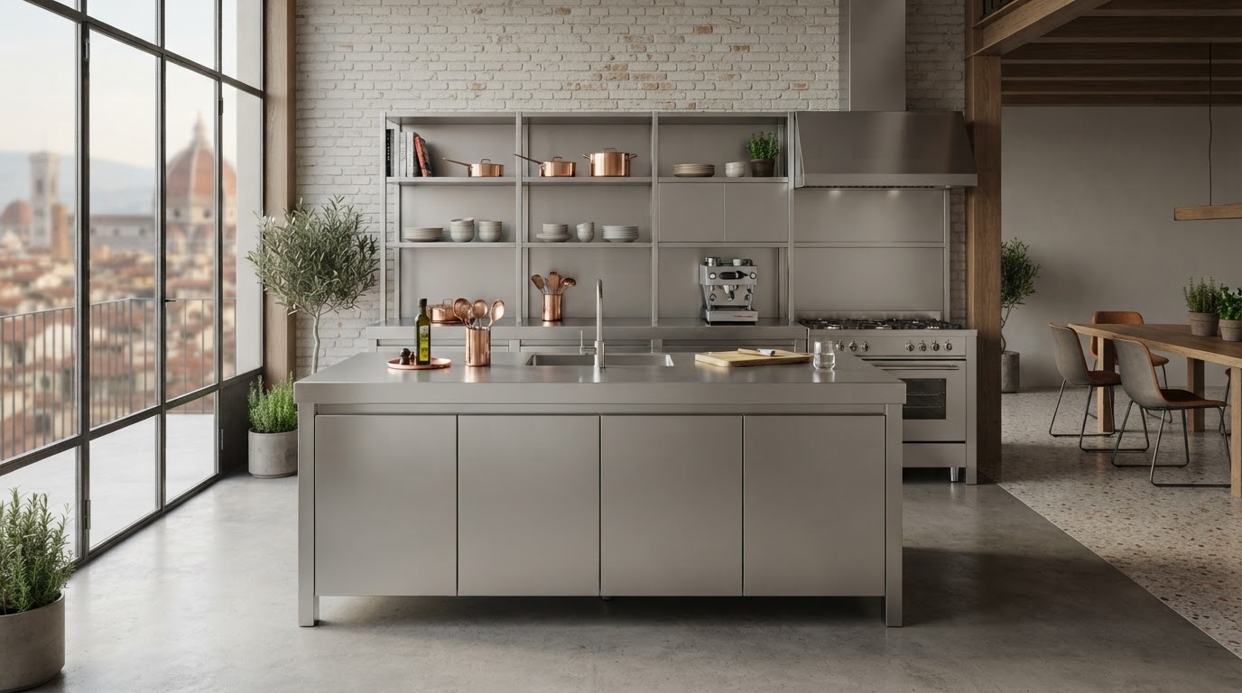 tavolo in acciaio inox su misura
