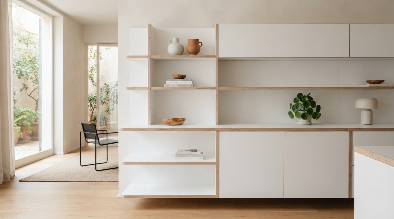 Pannello in multistrato laminato bianco