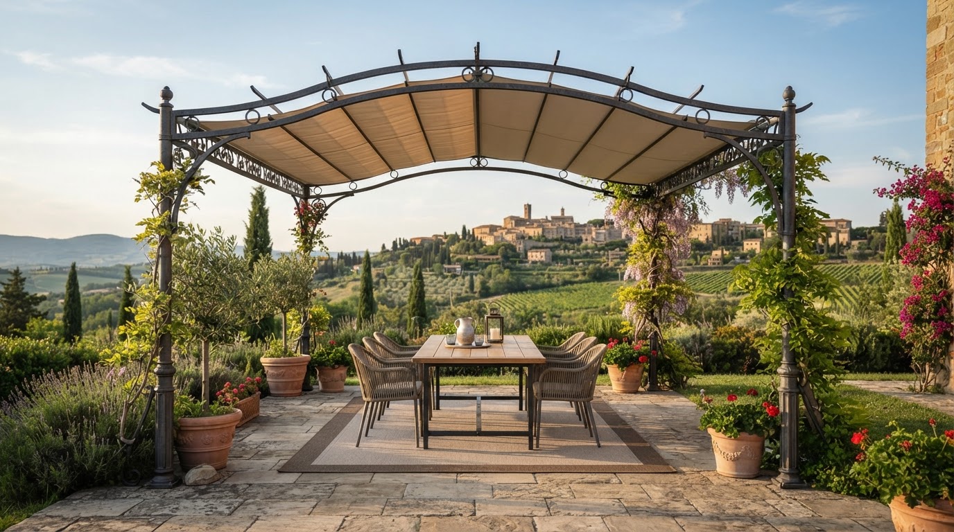 Pergola in ferro su misura