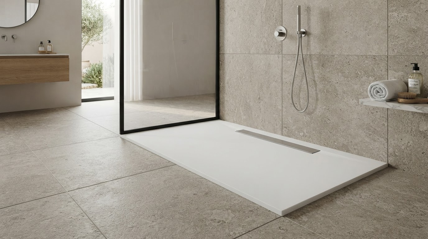 piatto doccia in Corian su misura