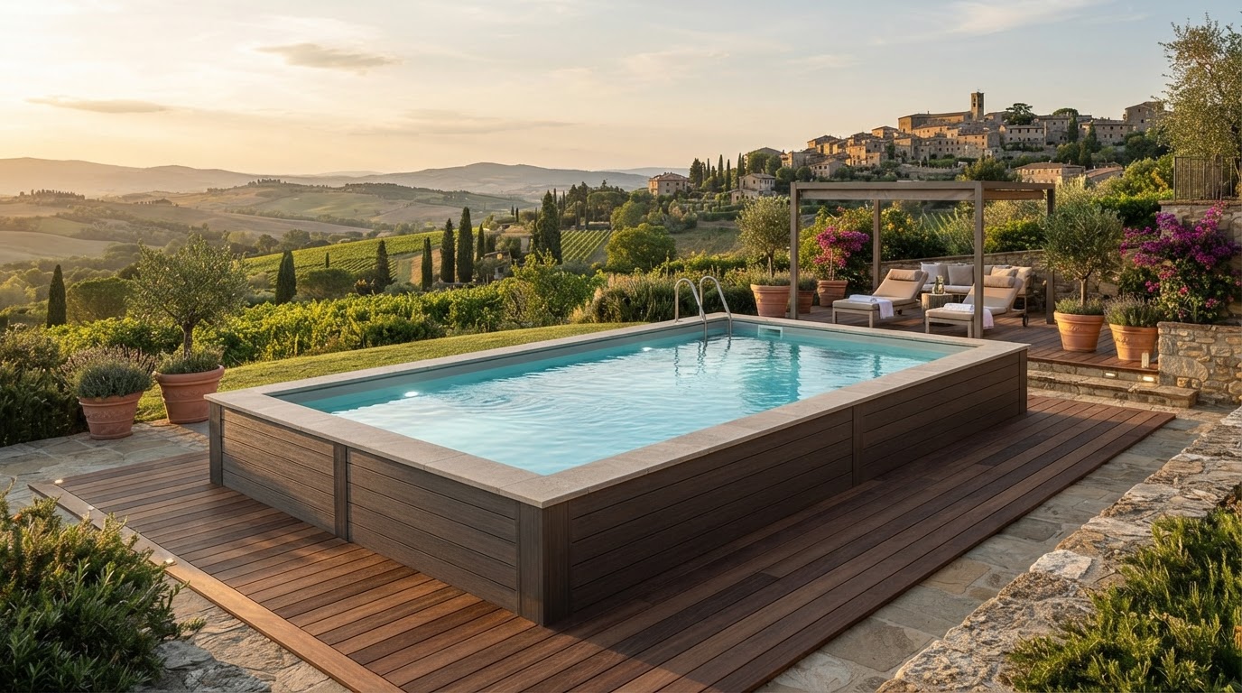 piscina fuori terra su misura