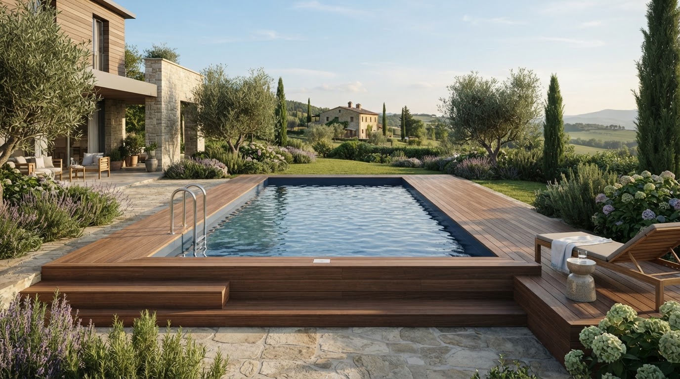 piscina fuori terra su misura
