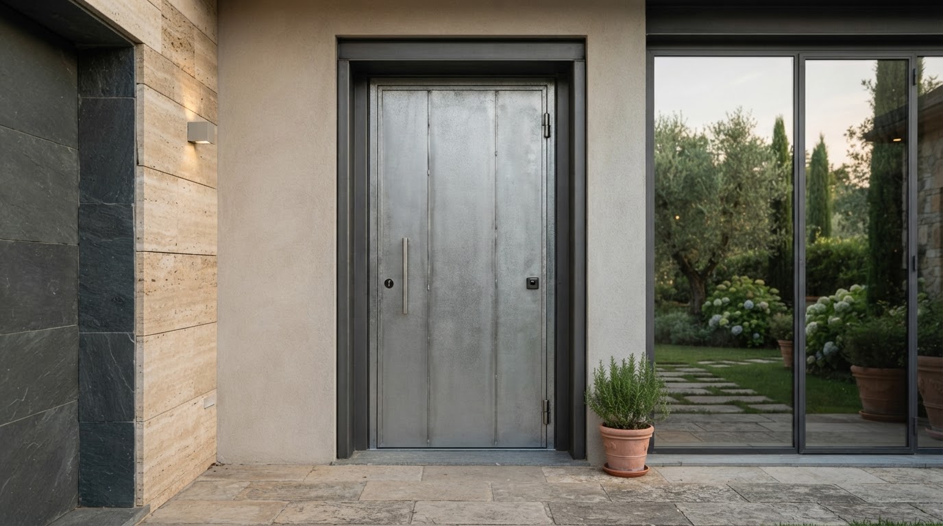 Porta in lamiera zincata su misura