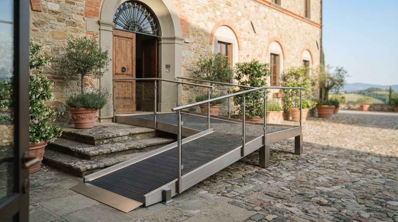 rampa per disabili personalizzata