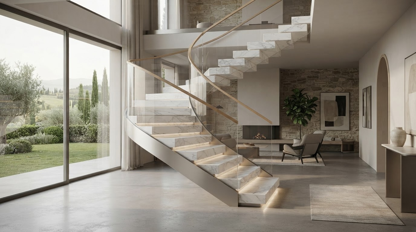 scala in legno su misura