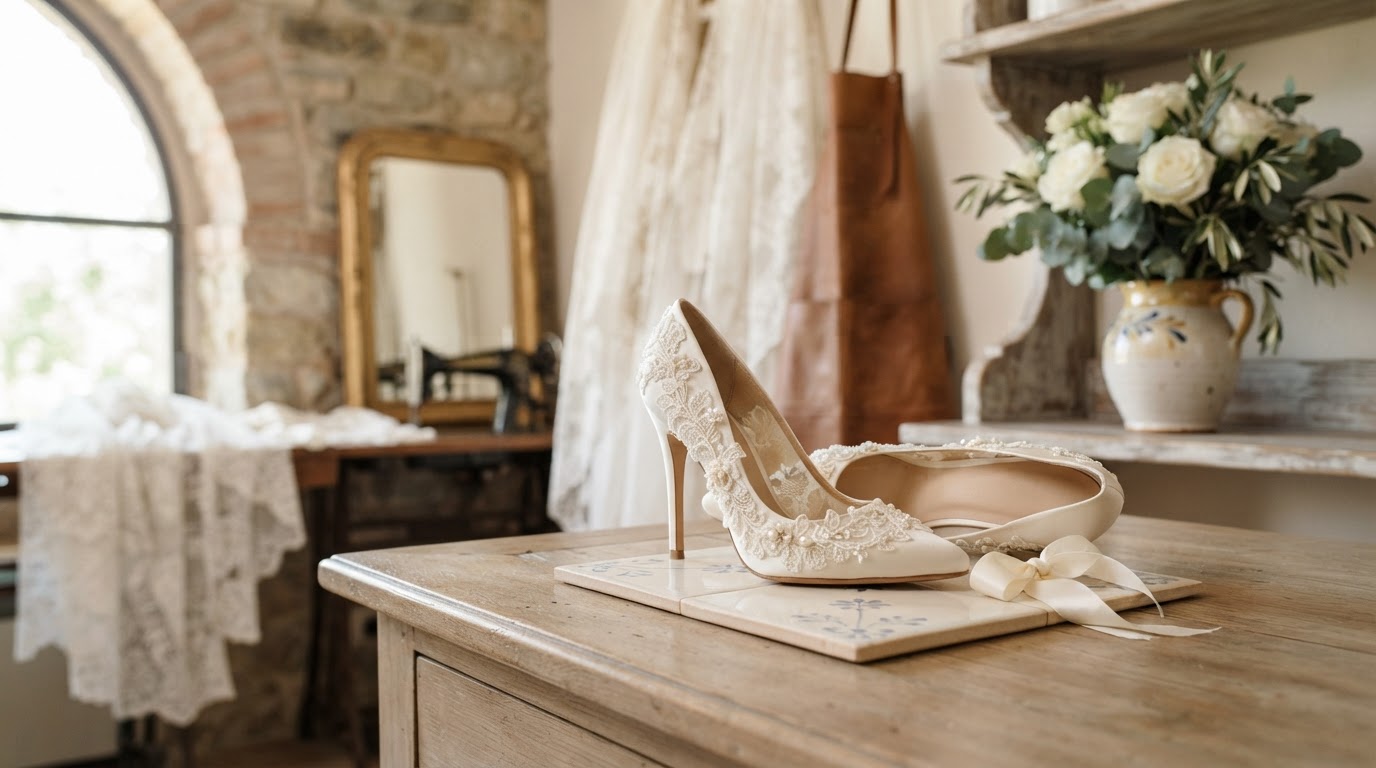 scarpe da sposa su misura