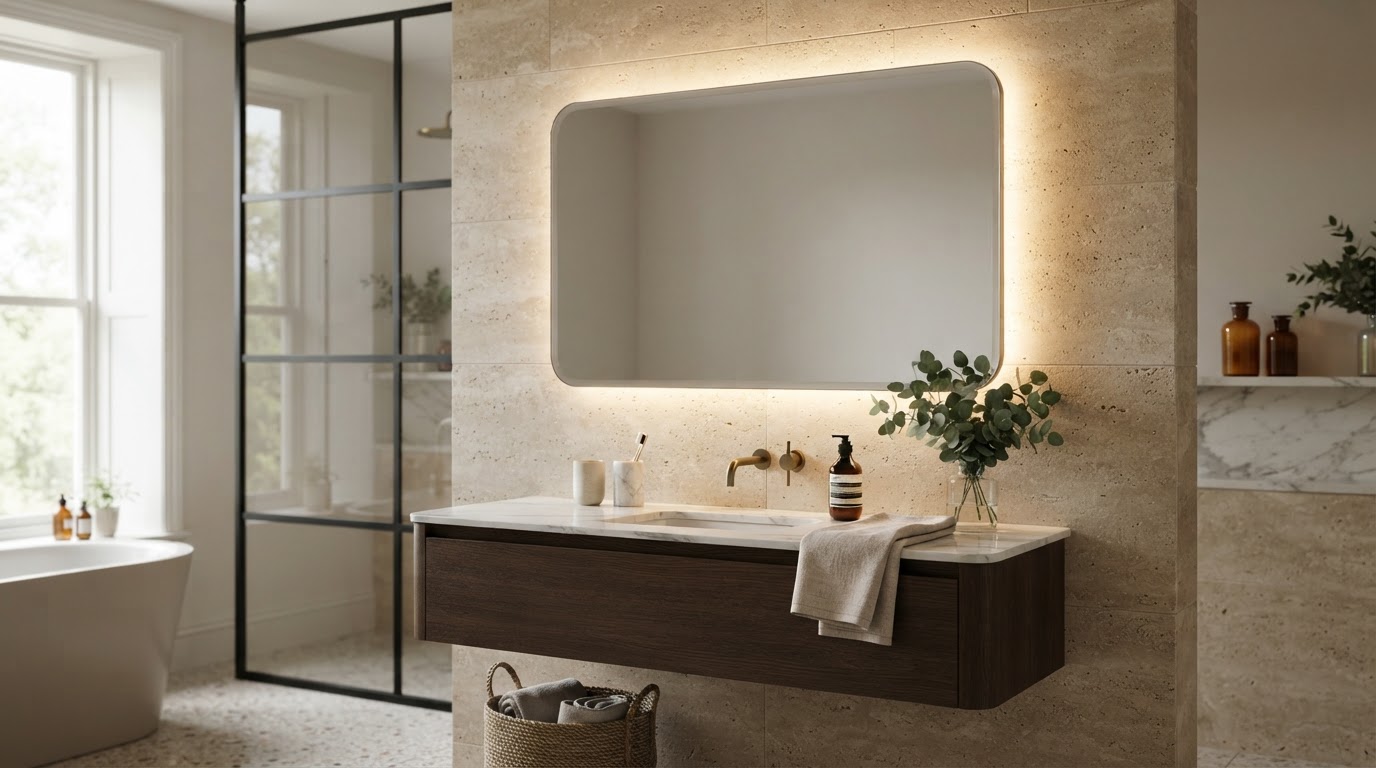 Specchio retroilluminato su misura