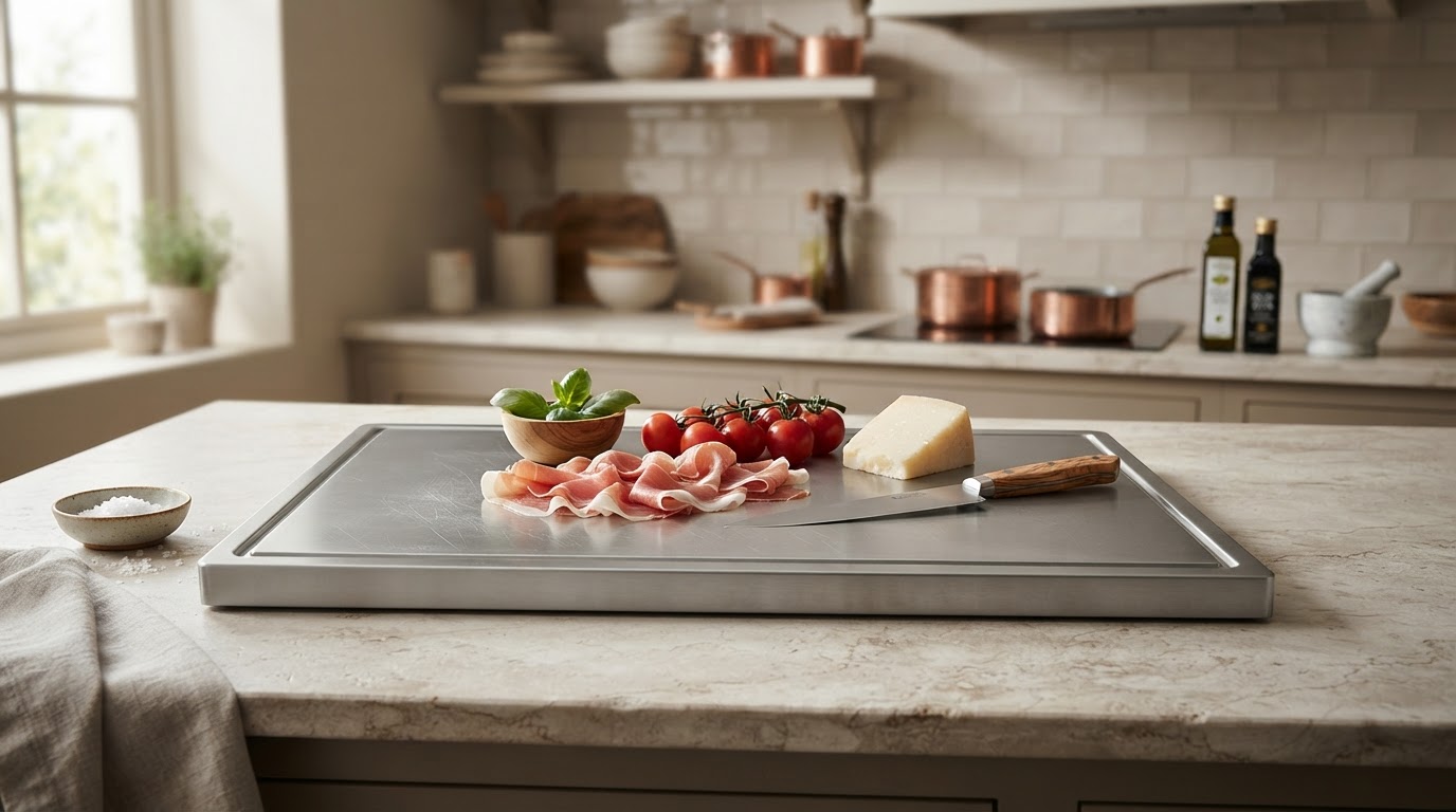 tagliere in acciaio inox su misura
