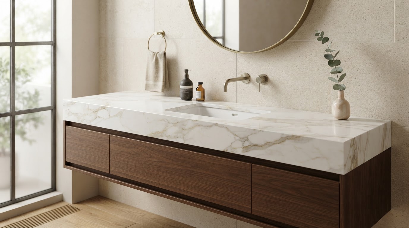 piano lavabo su misura