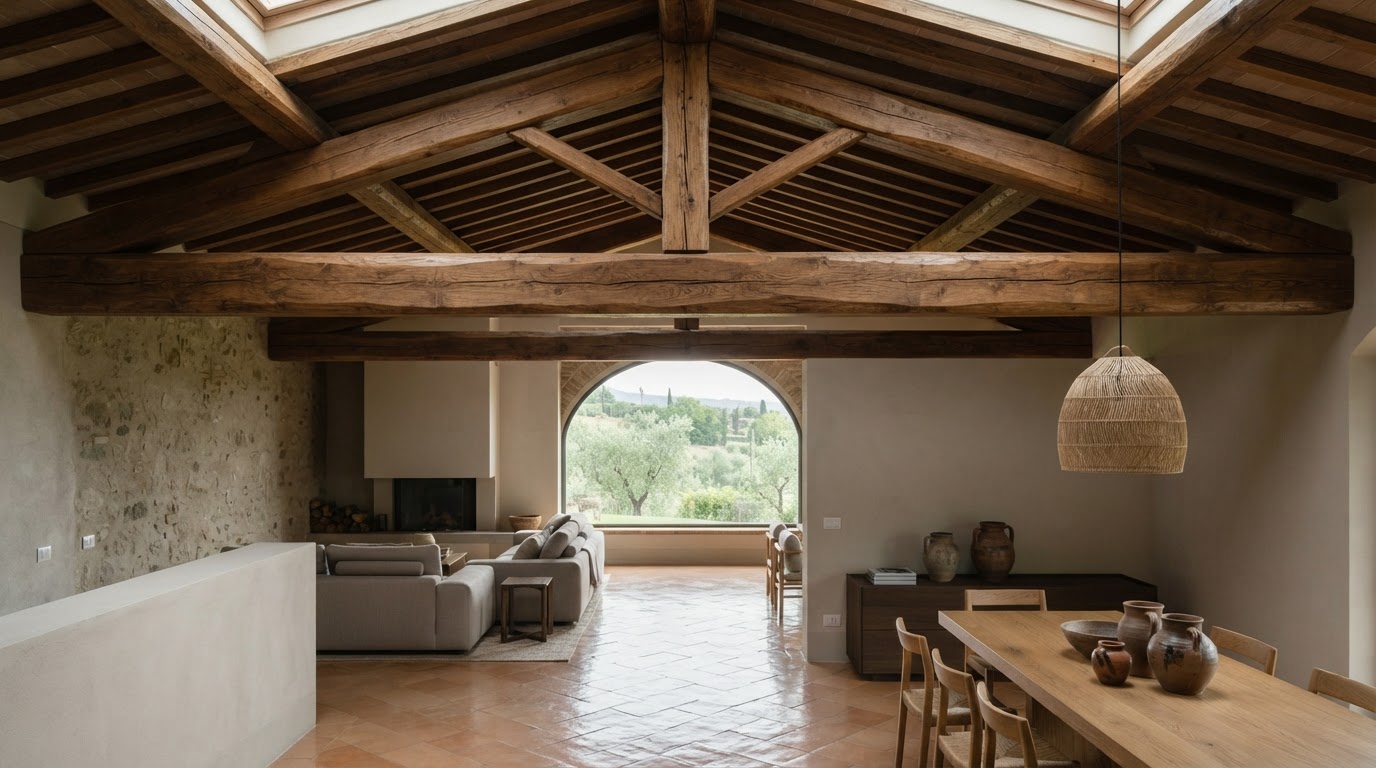 trave in legno su misura