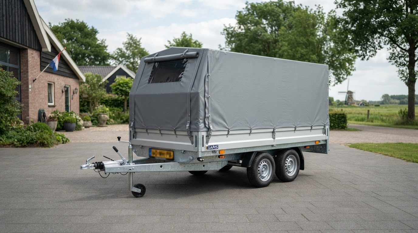 Aanhanger met op maat gemaakte huif