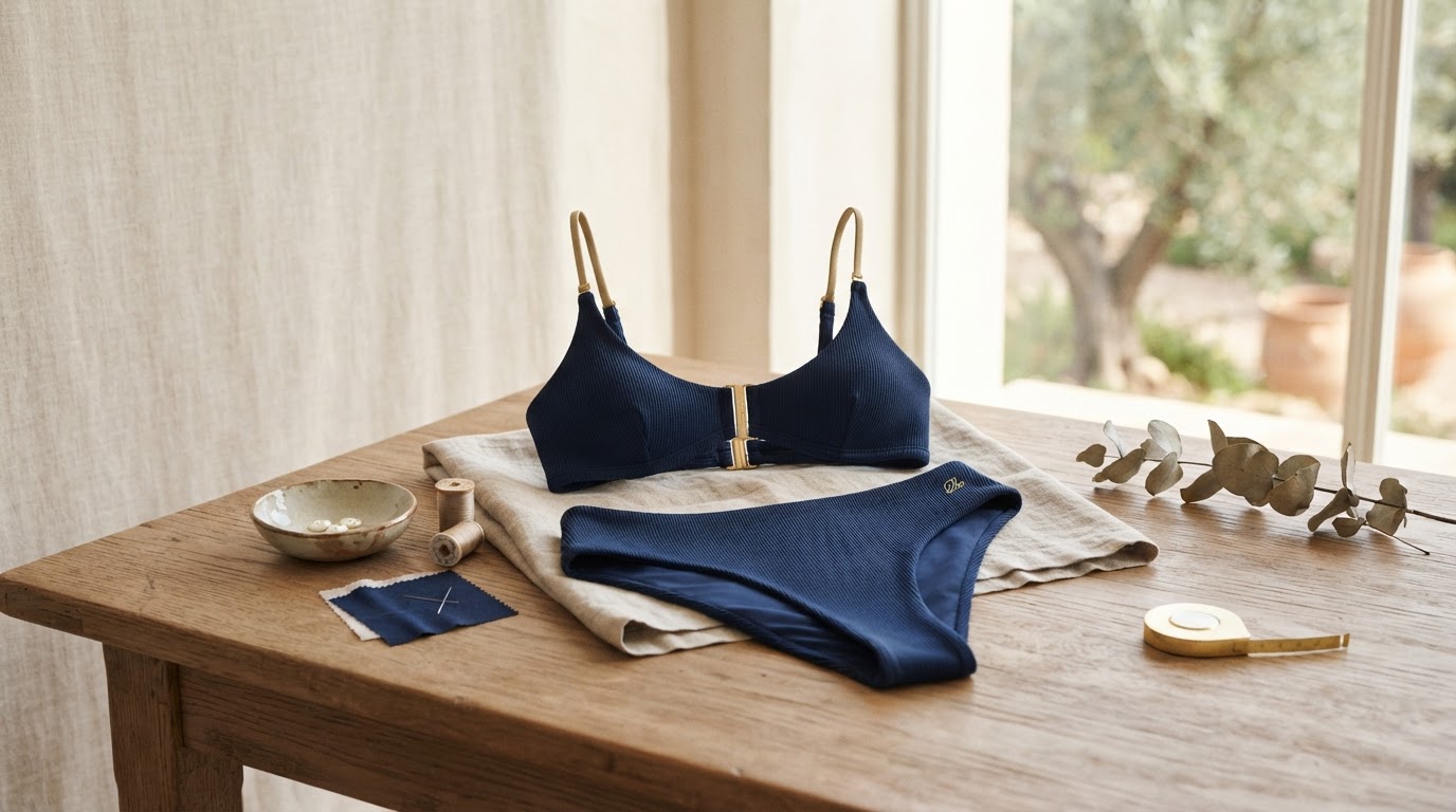 dame in op maat gemaakte bikini