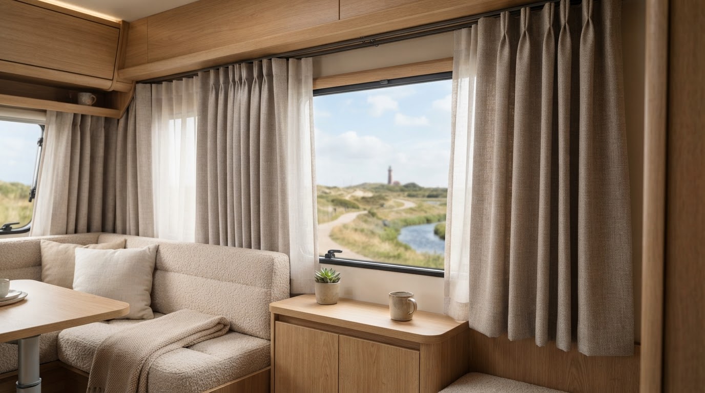 caravan gordijn op maat