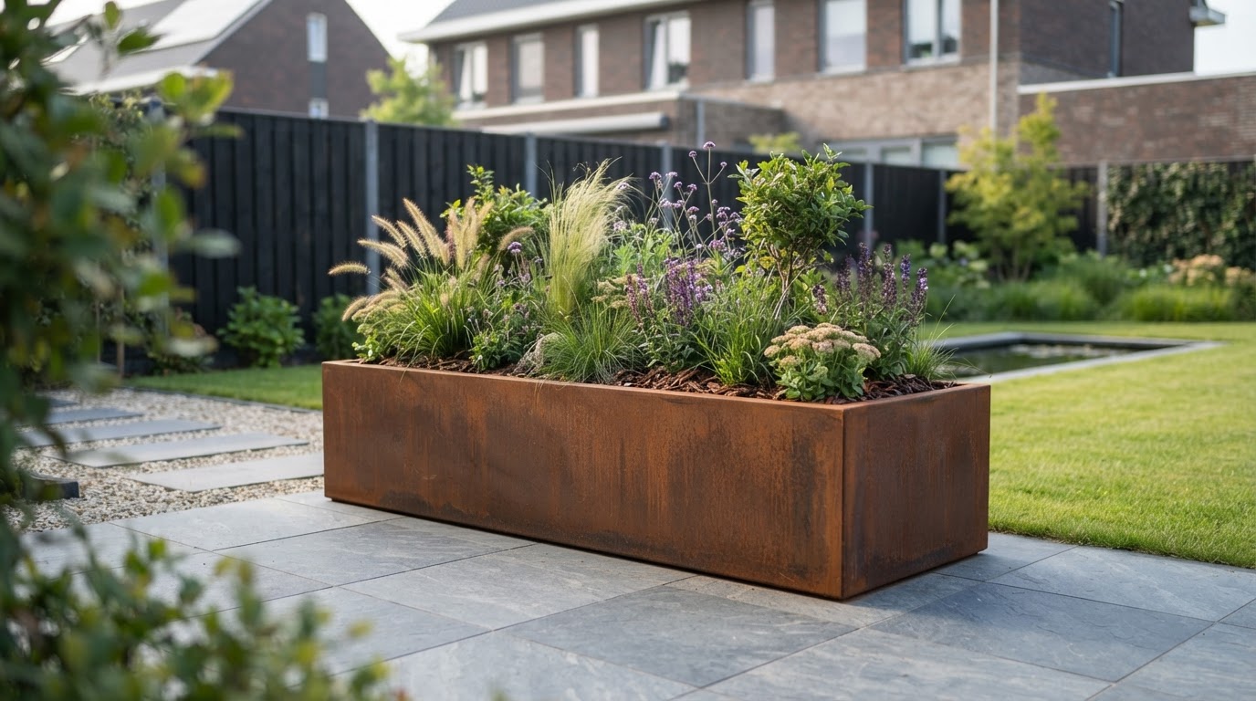 cortenstaal plantenbak op maat