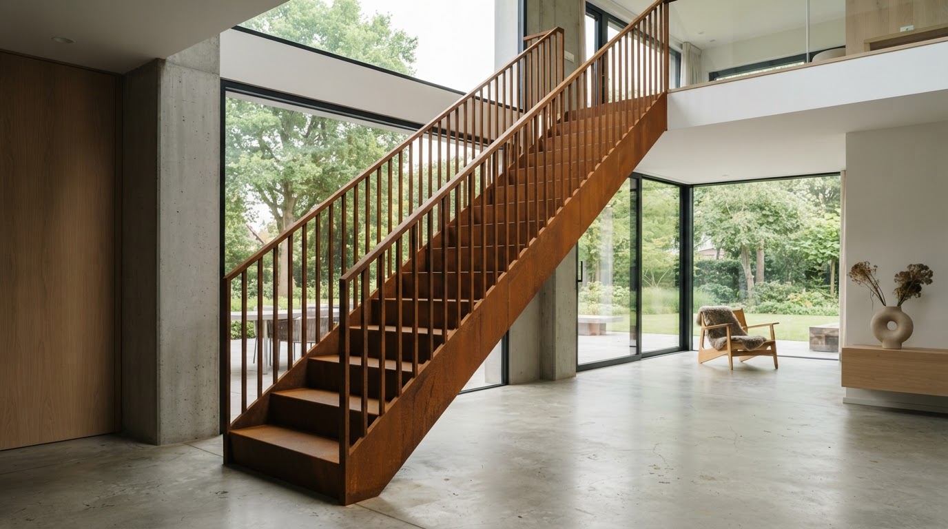Cortenstaal trap op maat