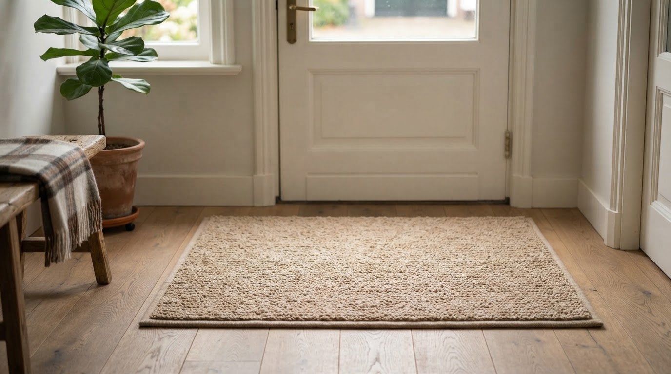 beige droogloopmat op maat
