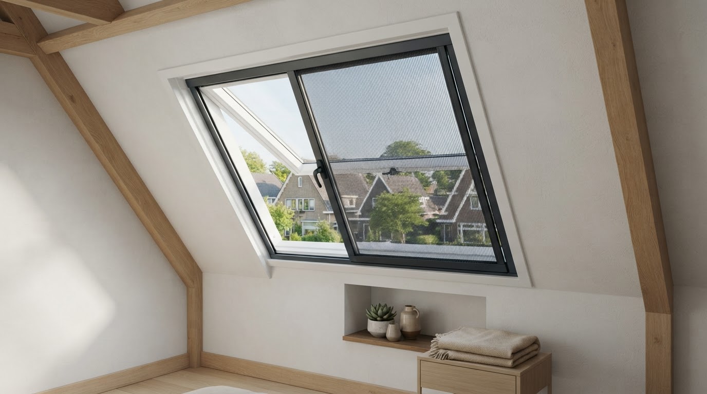 Duo plissé hor op maat voor dakraam