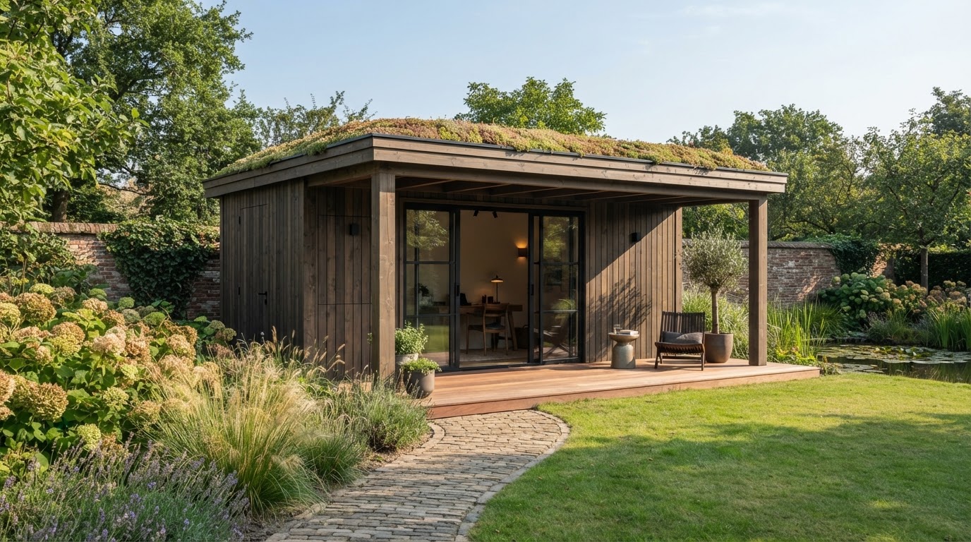 Houten bijgebouw op maat