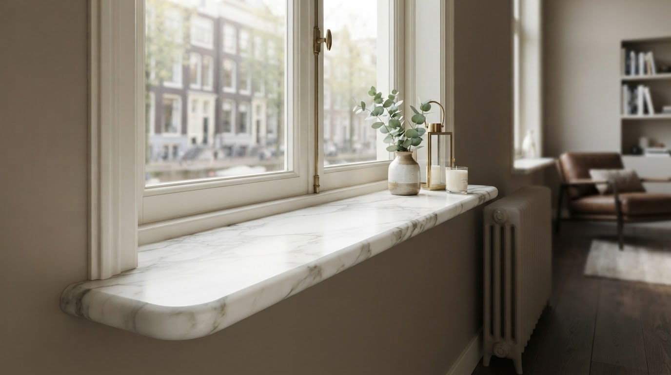 marmeren vensterbank op maat