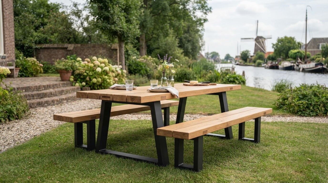 Op maat gemaakte picknicktafel