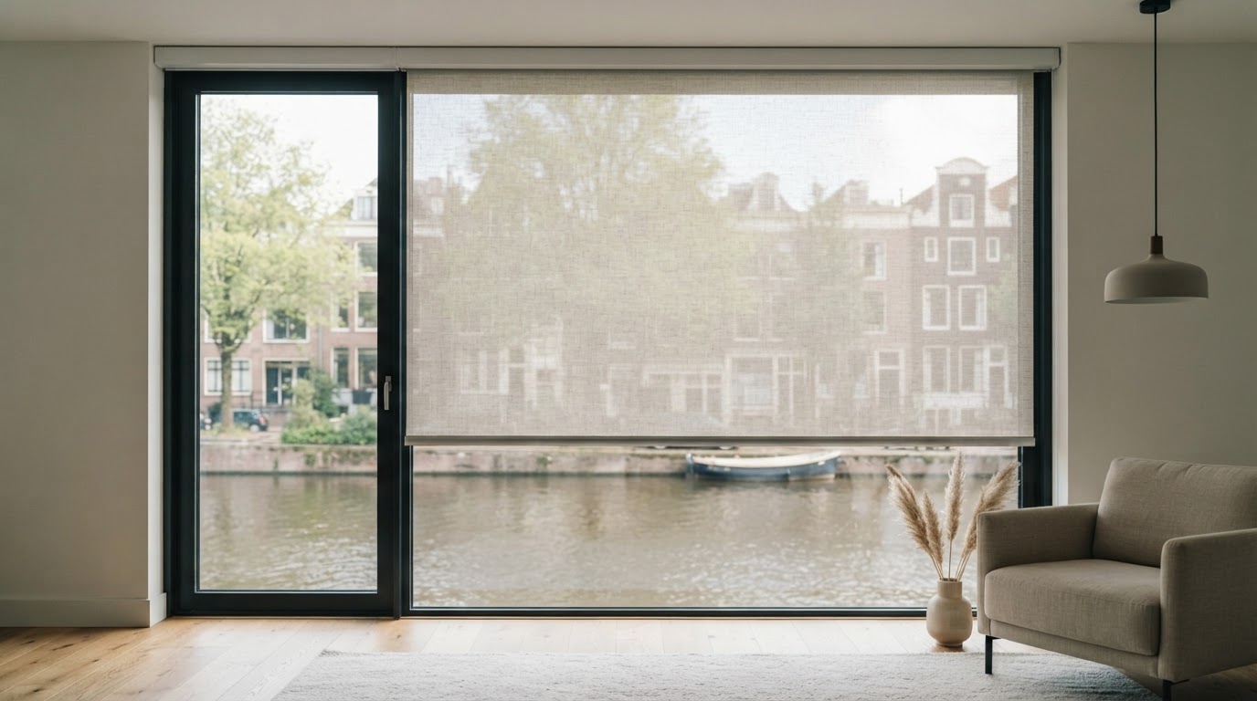 Transparant rolgordijn op maat