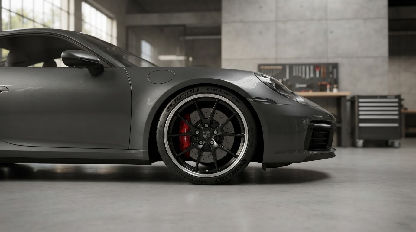 auto met nieuwe velgen