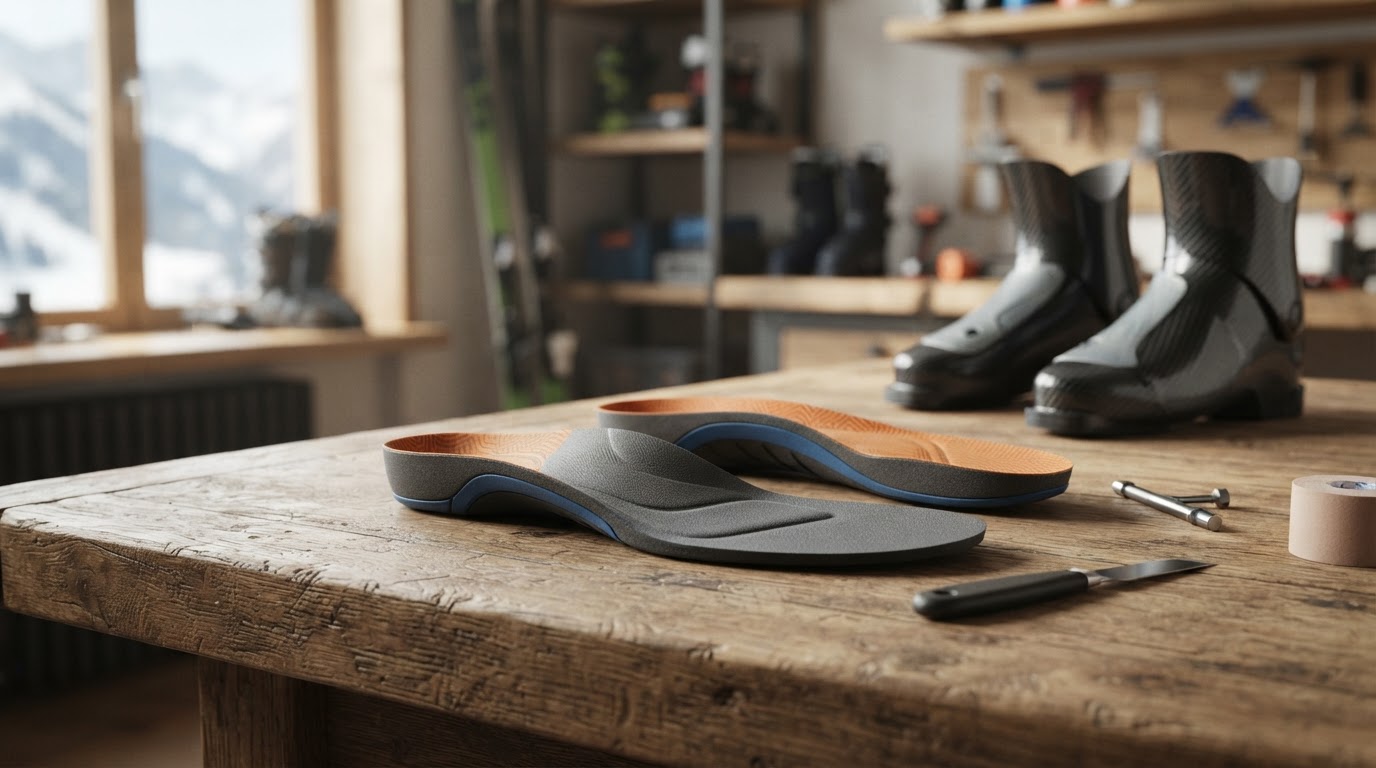 Op maat gemaakte zooltjes voor skischoenen